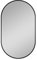 Talos Design Spiegel oval Schwarz 45 x 75 cm – Feuchtraumgeeigneter Wandspiegel für Badezimmer und Garderobe – Hochwertiger Spiegel mit Aluminiumrahmen – Moderner Badspiegel in Schwarz