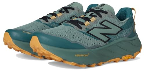 New Balance Men's Fresh Foam X Hierro V9 Trail Running Shoe, Dark Juniper/Black/Dried Apricot, 8.5