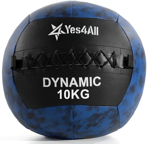 Yes4All Wall Ball, Soft Medicine Ball for Core Training and Workouts 10 kg