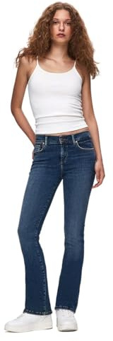 LTB Damen Jeans Fallon 400 - Mid Waist - Bootcut - Blau W27-W34 Baumwolle, Größe:32W / 32L, Farbe:15920-55582 Minnow Wash