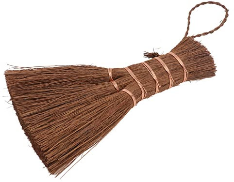 BCOATH 1pezzi Mini Scopa Naturale Palma per Pulizia Desktop Accessorio Adorabile per Casa Spazzola di Cocco Perfetta per Rimuovere Polvere e Ragnatele