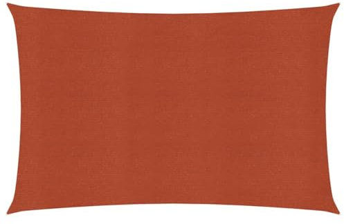 Sufrk Sonnensegel 160 g/m² Sonnenschutz Balkon Sonnensegel TerrassenüBerdachung Sonnensegel Balkon Rechteckig Terrakottarot 3,5x5 m HDPE