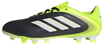 adidas Unisex COPA Pure III Club Firm Ground/Multi Ground Football Boots, Core Black/Cloud White/Lucid Lemon, 41 1/3 EU