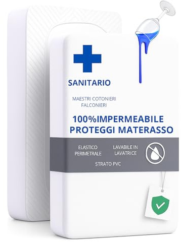 Coprimaterasso Impermeabile – Traspirante e Antiacaro – Protezione Letto Lavabile – Angoli Elasticizzati – Per Bambini, Anziani, Animali – Silenzioso e Ipoallergenico - Singolo