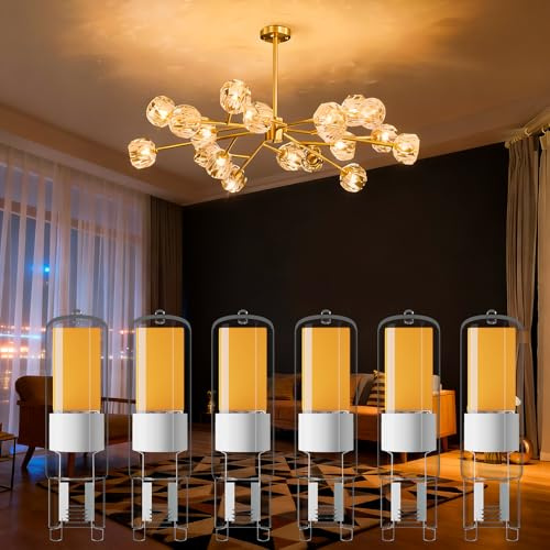 sailsco Ampoule LED G9 Blanc Chaud,2W 2700K 200Lumen, Ampoule Économique Équivalent 21W Ampoule Incandescente, Non Variateur, Lot de 6