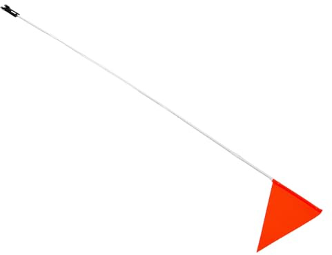 Uonlytech Bike Safety Flag with Solid Fiberglass Pole, High Visibility Red Triangle Pennant for Bicycle Rear Mount, Outdoor Cycling Safety Accessory Set