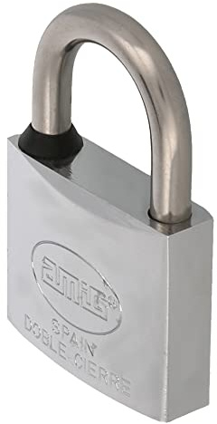 Amig - Candado acero inoxidable -recomendado para uso marítimo Modelo 60 - Latón niquelado con arco de acero tratado - Ancho: 50 mm