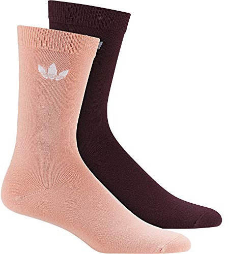 adidas Thin Tref Crew – Calzini unisex adulto, Unisex - Adulto, calzetti, DV1730, granato/bianco/rosa (rospol), 43-46