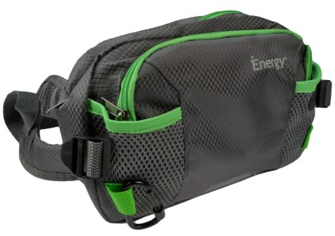 iEnergy™ PAT Gürteltasche | Praktische Leckerlitasche und Futterbeutel für Hunde|Ideal für Training, Spaziergänge und Wanderungen|Atmungsaktiv, Verstellbar, Leicht zu Reinigen (Grün/Grau) (Green)