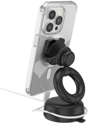PopSockets: PopMount 2 Car Dash - Windshield and Desktop Handsfree Mount and Support for Smartphones and Tablets - Black