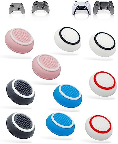 MatoSan® Version 2023 – 10 GripSan Thumbstick Kappen Set – Silikon Aufsätze für Controller Sticks – Kompatibel mit Switch, Steam Deck und weiteren Gamepads – Gaming Zubehör Joystick Grip