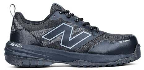 New Balance Quikshift Composite Toe Men's Industrial Work Shoes, Black/Black/Black, Size 12, X-Wide, Comfortable & Light Work Shoes for Men, Electric Hazard, Slip Resistant