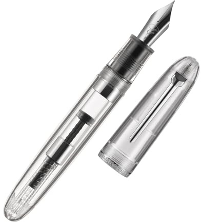 Clarity Transparent Fountain Pen Set – Available in 3 Nib Sizes and 4 Colors, Includes Ink Converter, Elegant Gift Box, – Premium Quality Writing Instrument, 1 Year International Warranty