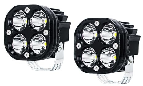 WELLIT Led Arbeitsscheinwerfer 2x40w 3 Zoll Led Scheinwerfer 12V 24V Weiß Quadrat Zusatzscheinwerfer Nebelscheinwerfer Offroad für Auto Traktor Motorrad Angellichter SUV (2x3 Zoll 40W Weiß)