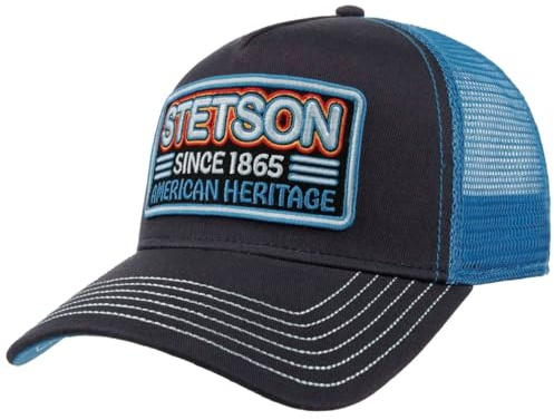 Stetson Cappellino Heritage Glow in The Dark Uomo - Trucker cap Berretto Baseball Mesh Snapback, con Visiera, Visiera Primavera/Estate Estate - Taglia Unica Blu Scuro