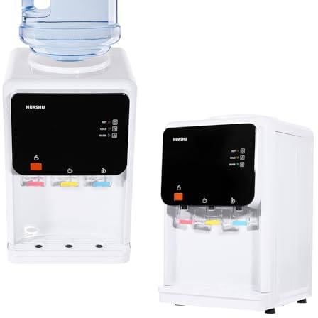 Wasserspender, 500W +75W Elektrischer Heiß- und Kaltwasserspender, 3 FunktionenKühler & Wasserspender für Trinkwasser, Heißwasserspender für 3,5L, 5L, 10L, 18L Wasserfässer