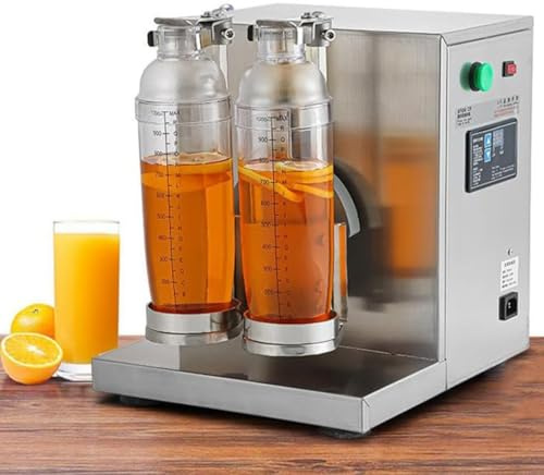 Máquina Agitadora Automática Té con Leche, Batidora de Té con Leche Doble Marco, 120 W, 400 RPM, Temporizador Ajustable 0–120 S, Máquina de Té con Leche para Boba Milk Tea
