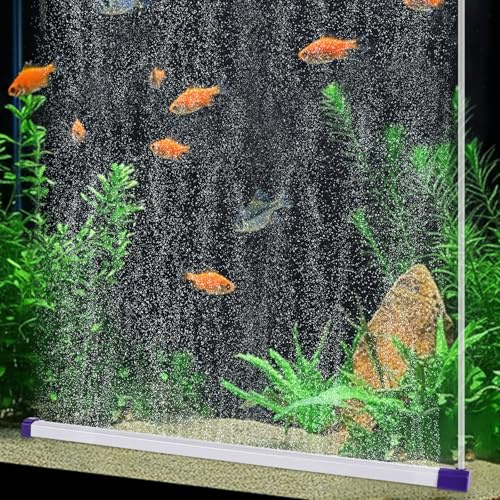 hygger Aquarium Luftausströmer, Sauerstoffstein für Aquarium Set, Aquarium Sprudler Fish Tank Bubbler mit Luftschlauch für Süßwasser und Salzwasser (55cm)