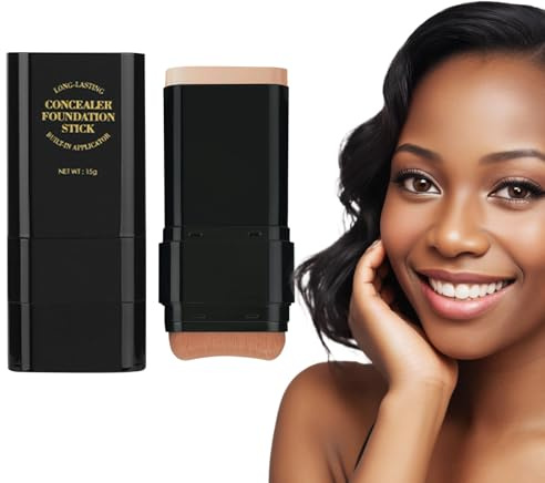 Barra de maquillaje - Base en barra de 15 g, Barras multiusos de cobertura total, Base de maquillaje facial | Crema correctora hidratante ajustable para mujeres y hombres, cubierta correctora de impri