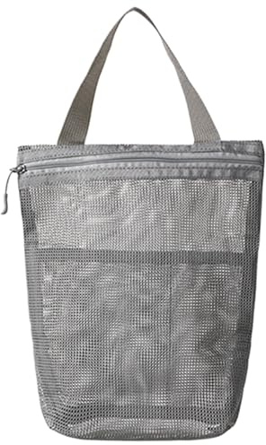 Mesh Shower Bag - Portable Bathroom Caddy Hanging Toilet Basket Breathable Makeup Wash Organizer | Beach College Hostel Travel Workout Sauna Pool Care Shaving Kit Bag