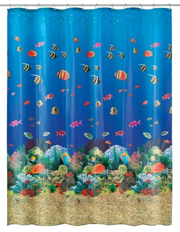 Kleine Wolke Duschvorhang Malediven, 180 x 200 cm, Multicolor