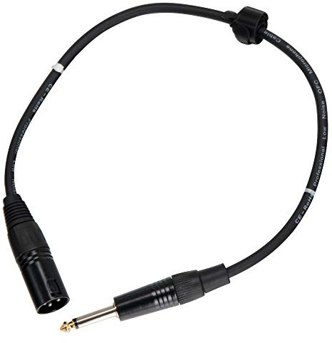 Pronomic Stage JMXM-0,5 Monoklinke/XLR Kabel 0,5m (unsymmetrisch abgeschirmt, XLR male 3-pol auf 6,3 mm Klinke mono) schwarz