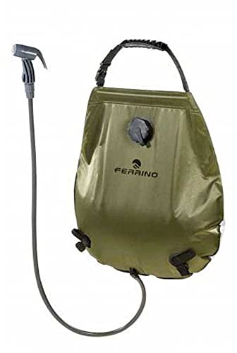Ferrino Sunshower Deluxe, Borsa per Doccia, Appendibile Verde, 20 Litri