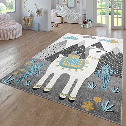 TT Home Teppich Kinderzimmer Kinderzimmerteppich Junge Mädchen Kinderteppich Modern Soft, Farbe:Bunt, Größe:80x150 cm