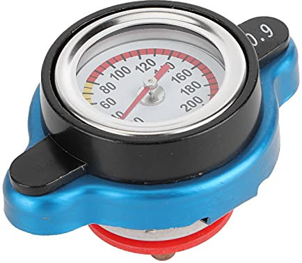 Tapa Termostática del Radiador, Excelente Sellado Tapa del Tanque de Agua a Prueba de Fugas con Indicador de Temperatura Tapa del Radiador Ajuste de la Presión del Radiador(Cabeza grande 0.9bar)