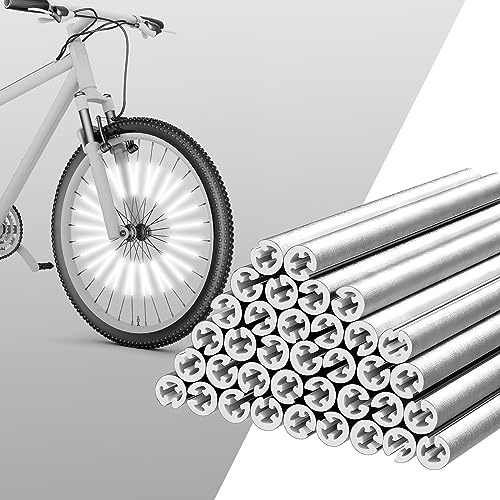 QILUCKY Riflettori Raggi Bicicletta, Riflettori Visibili a 360°, Riflettori Occhi Di Gatto, Accessori Per Biciclette Facile Da Montare (36)