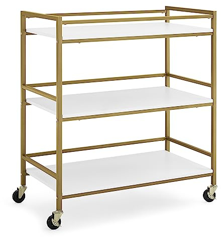 Delta Children Jade Changing Table/Cart, White Melamine/Bronze
