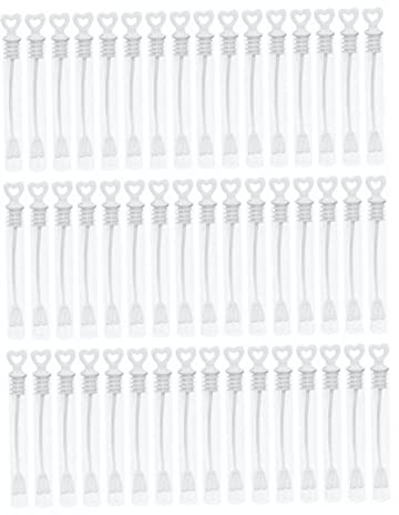 Jouet à Bulles De Mariage Baguette à Bulles De Mariage Mini Bouteille De Savon en Forme De Cœur Tube Fournitures De Décoration De Fête pour Enfants 48 Pièces