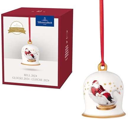 Villeroy & Boch – Annual Christmas Edition Jahres-Glocke 2024 Bunt, Glocke Weihnachten, Baumschmuck, Deko Weihnachten, Weihnachtsdekorationen, Sammlerstück, Premium Porcelain, Kunststoff