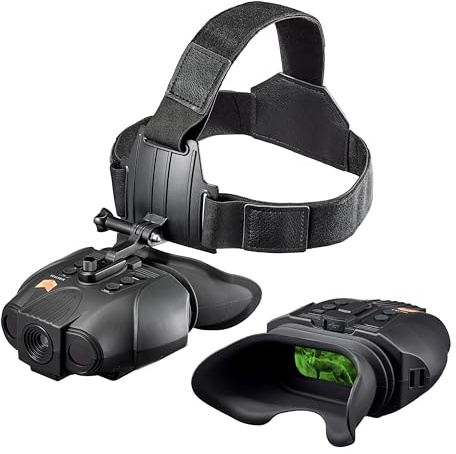 Night Vision Goggles – Nightfox Swift Max Head Mounted Night Vision Binoculars, Wide Angle 1x Lens NVG, USB-Rechargeable, Head or Helmet Mount, Military-Style Infrared Binoculars for Adults