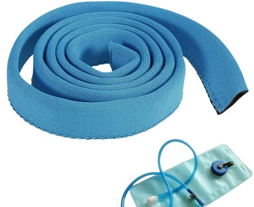 Copertura per tubo, sacca d'acqua isolata, protezione in gomma per tubo di idratazione, scudo resistente alle intemperie, bevanda termica per antigelo e protezione UV, (90 cm, nero) per escursionismo,