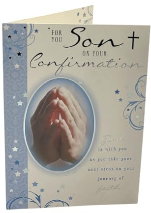 For Son On Your Confirmation Prayer Design Religious Greeting Card