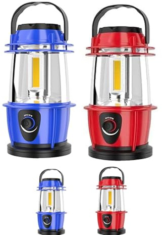 Genérico 2 lámparas LED de Camping, Nuevas, portátiles, para Exteriores, para Tienda de campaña, con Pilas, iluminación de Emergencia, aptas para Cortes de luz, emergencias en casa, Camping