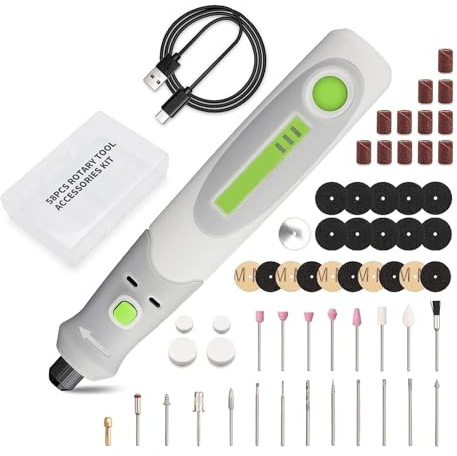Elektrisk Borrslipmaskin Gravyr Polerare Med 4V Mini Sladdlösa Roterande Verktyg Set 15000RPM Enkel att använda