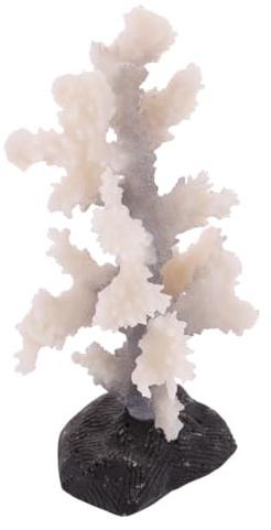 PENIKOKO Corallo Artificiale per Acquario Grigio Pianta Subacquea Decorativa in Plastica Realistica per Ornamento Paesaggio Pesci Adatta Acquari Dolci e Salati Resistente e Facile da Pulire