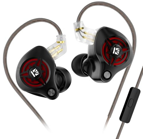 Yinyoo KBEAR BK1 - Auriculares para Videojuegos con micrófono, 10 mm Dynamic Driver Gaming, Auriculares para Jugadores FPS, Cable OFC 5N, Conector Jack de 3,5 mm, Compatible con PC, Xbox, Switch