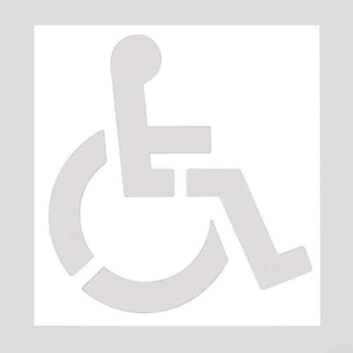 Pochoir en silicone pour création de marquages transparents pour stationnement handicapés - Convient pour asphalte et béton