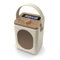 Portable DAB+ Radio with Bluetooth | 15 Hour Battery Playback and Mains Powered | Dual Alarm & Snooze Function| 20+ Presets, LED Display, FM, Headphone Jack | MAJORITY Little Shelford (Cream)