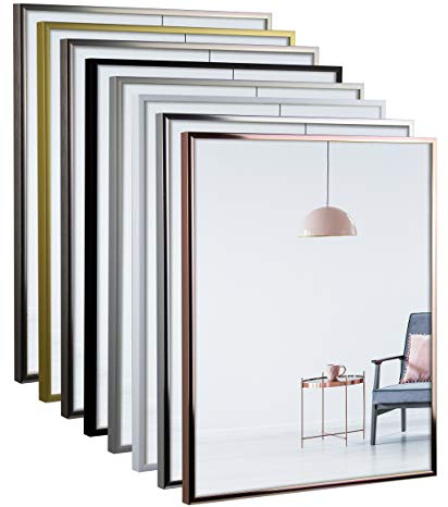 myposterframe – Aluminium Bilderrahmen 28 x 36 cm Amalthea – Bilderrahmen Metall mit Kunstglas klar 1mm – Alu Rahmen für Bilder, Poster & Puzzle – Hoch- & Querformat möglich (Schwarz matt)