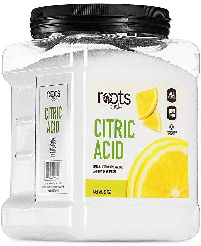 Roots Circle All-Natural Citric Acid | 1 Pack - 1.87 Pounds | Kosher for Passover | Food-Grade Flavor Enhancer, Household Cleaner & Preservative | for Skincare, Cooking, Baking, Bath Bombs