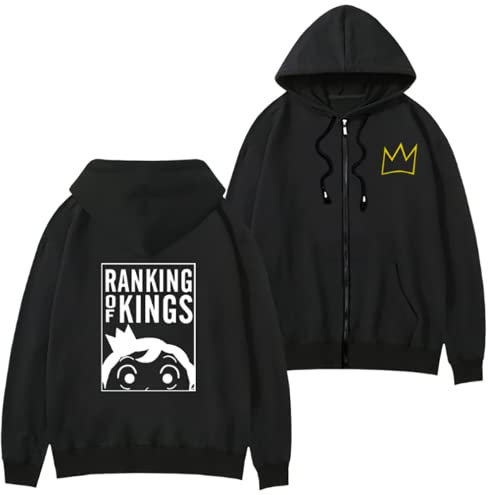 FJHYEEBN Ranking of Kings Hoodie Japanese Manga Bojji Print Jacket Casual Zip Up Pullover for Anime Bojji Fans, c, M