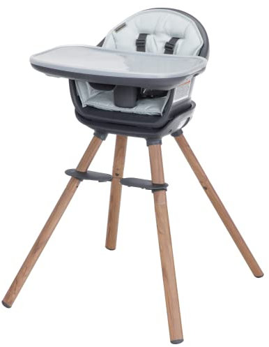 Maxi-Cosi Moa 8-in-1 Highchair, Machine Washable, Compact, Lightweight Design, Essential Graphite