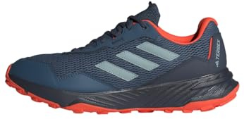 adidas Homme Tracefinder Trail Running Shoes Chaussures de Course sur Sentier, Wonder Steel/Navy/Impact Orange, 43 1/3 EU