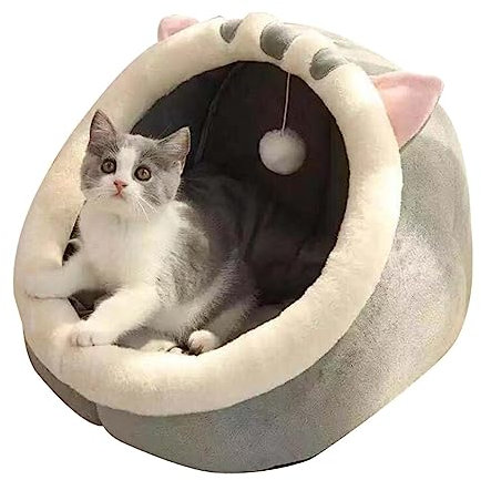 Lecerrot Katzenhaus Höhle - Katzenbett Für Indoor Katzen, Gemütliches Zelt Katzennest, Weiches Und Warmes Haus Für Drinnen