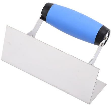 Outil d'angle pour cloisons sèches, truelle d'angle intérieur en acier inoxydable, angle droit de 90 degrés, truelle d'angle intérieur pour plâtre avec poignée en caoutchouc souple