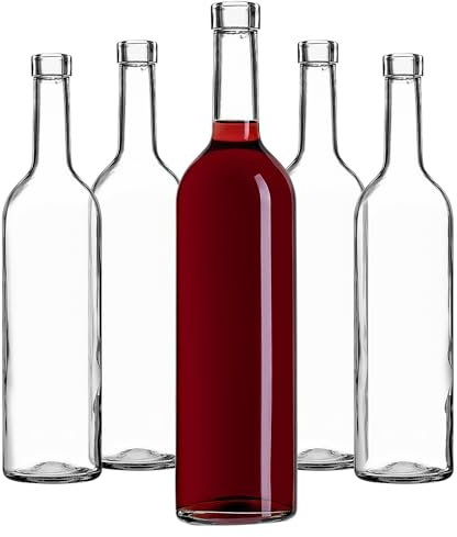 KADAX botella de vino de 750 ml, 10 unidades, vidrios vacíos para licor y licores
